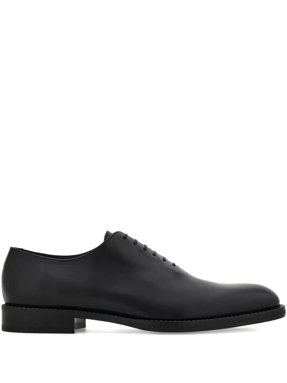 Ferragamo leather oxford shoes Black