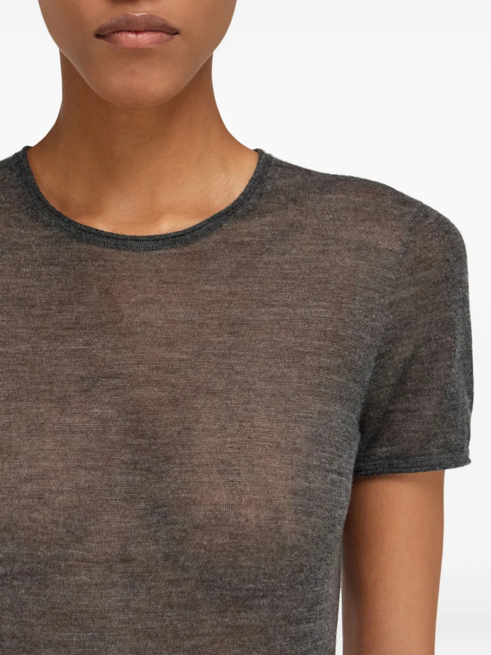 Ferragamo T-shirt met ronde hals Grijs