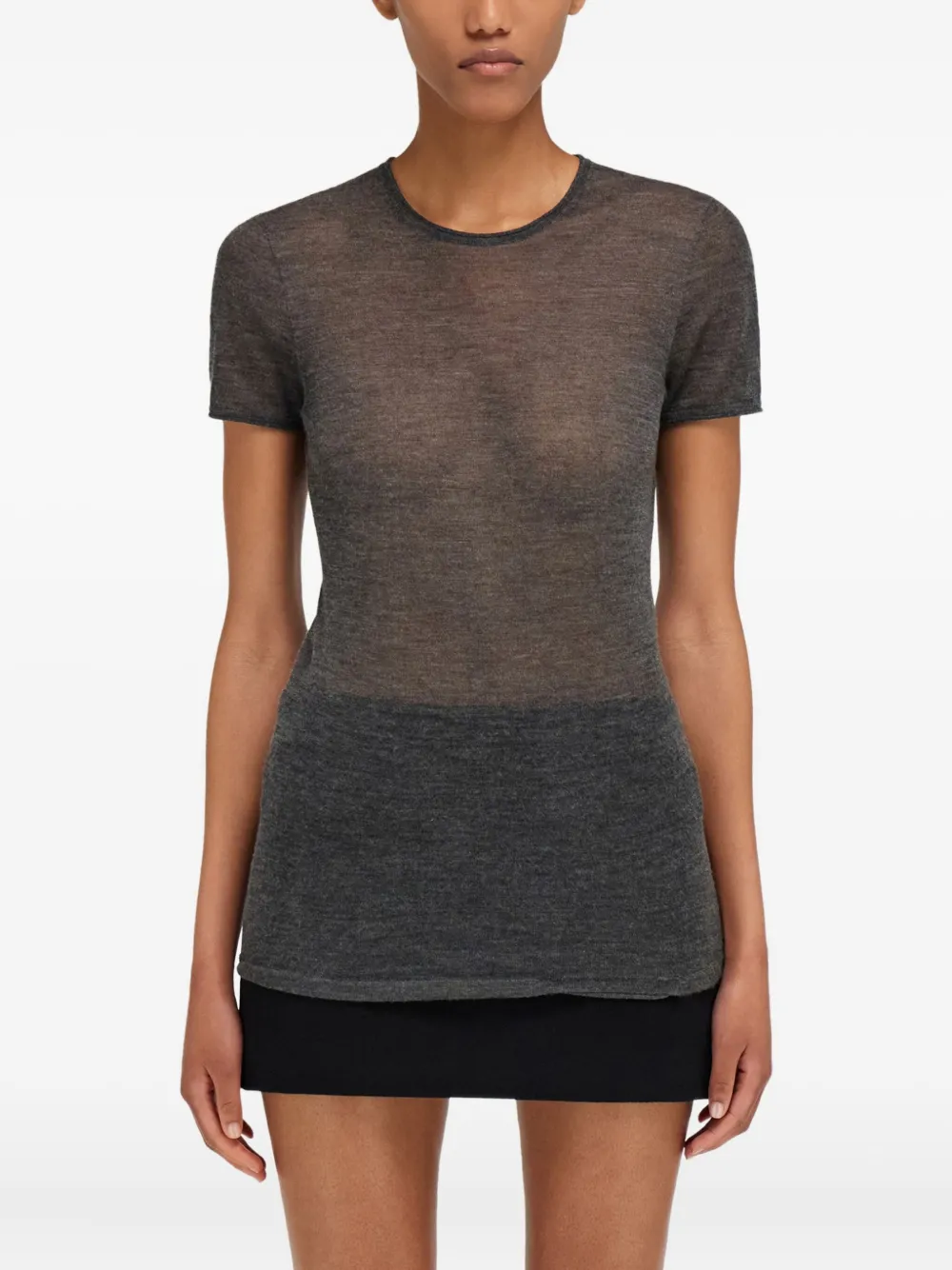 Ferragamo T-shirt met ronde hals Grijs