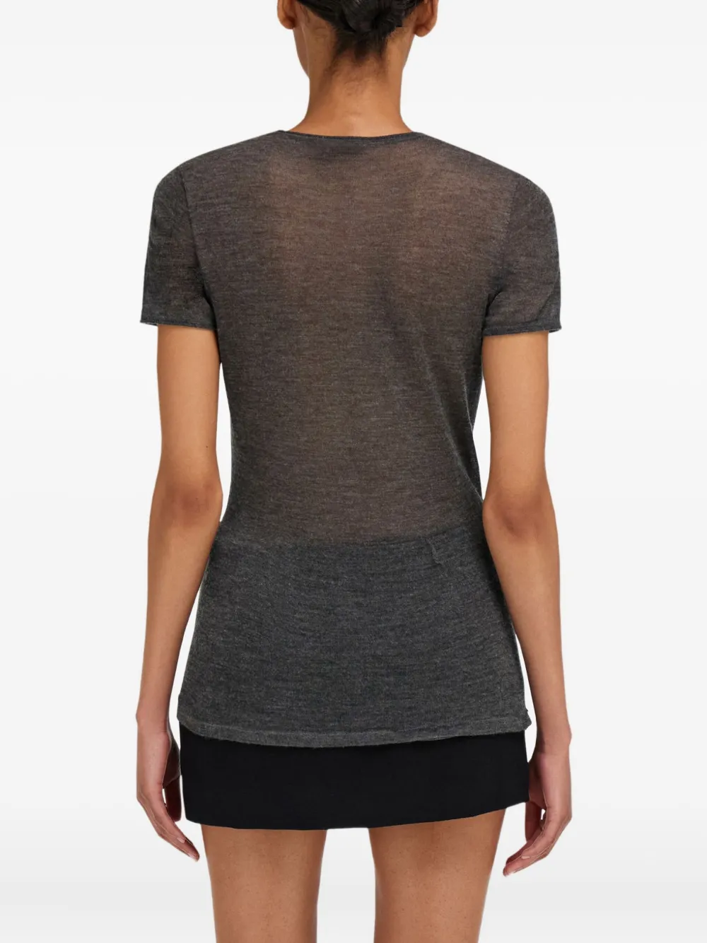 Ferragamo T-shirt met ronde hals Grijs
