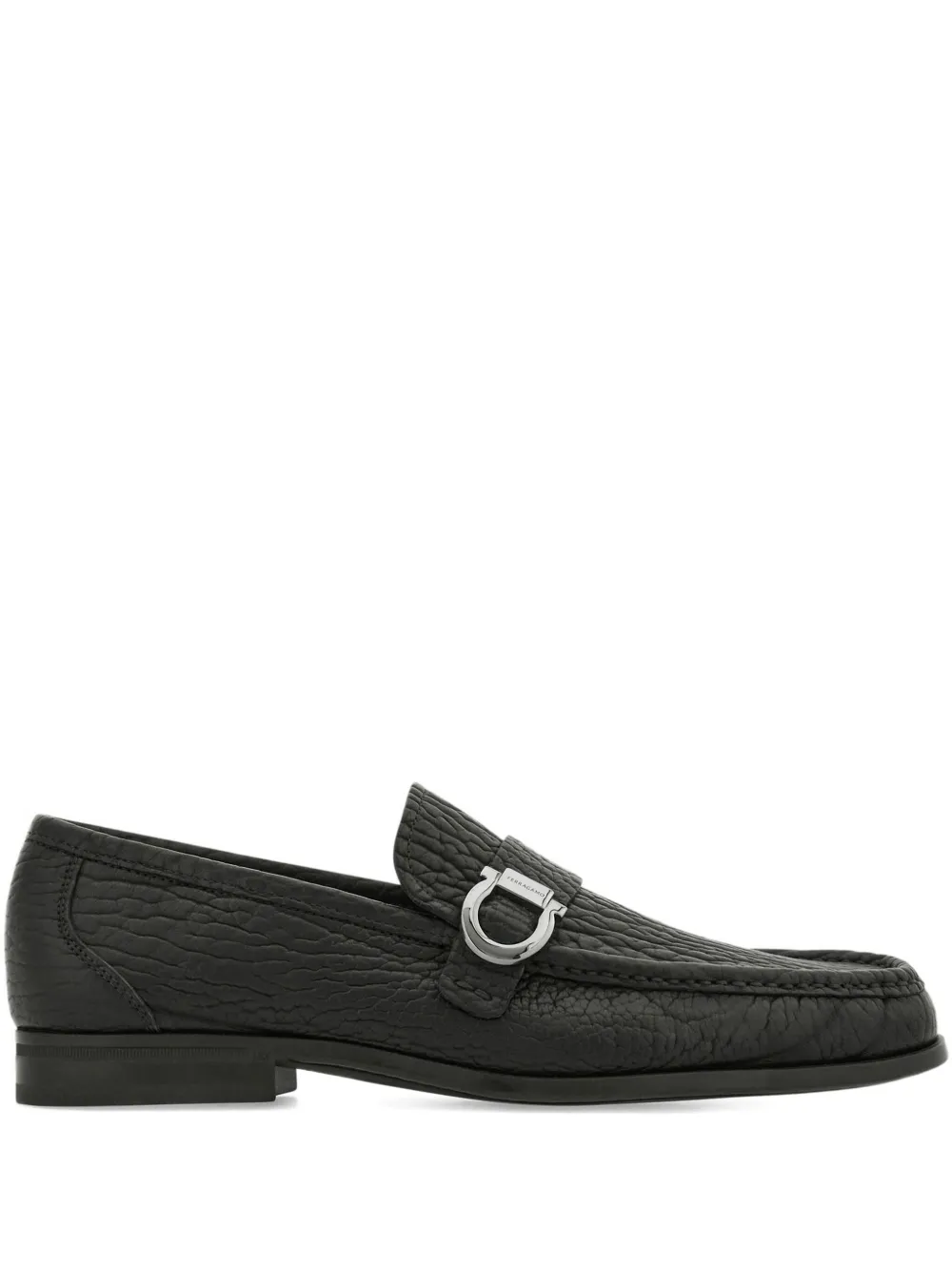 Ferragamo Gancini-buckle loafers Black