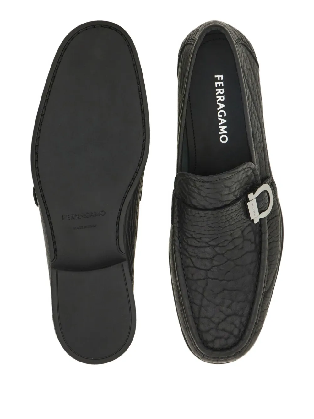 Ferragamo Loafers met Gancini-gesp Zwart