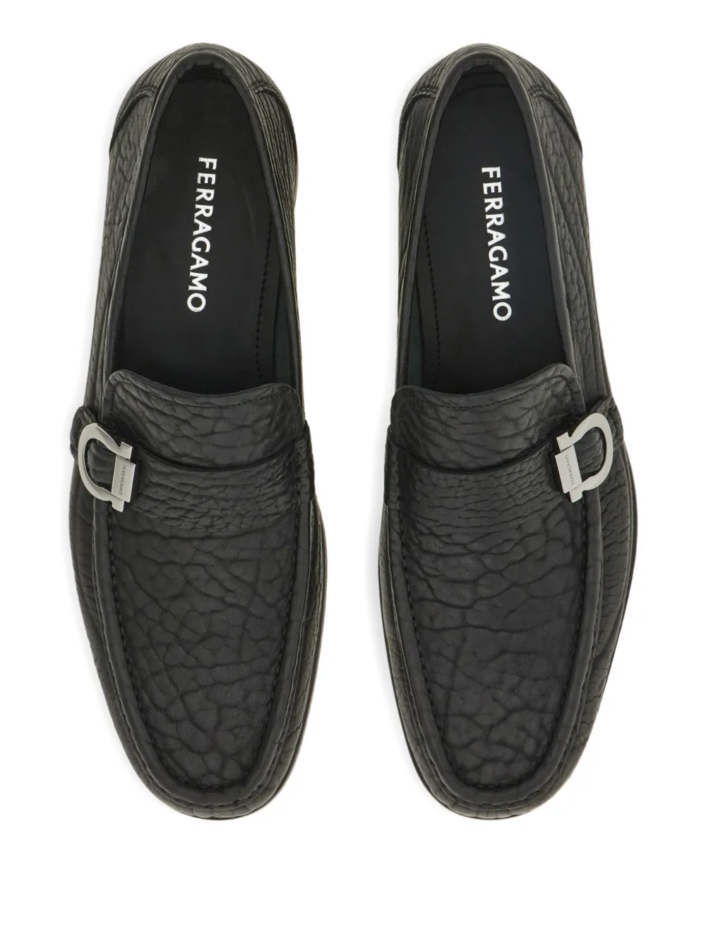 Ferragamo Loafers met Gancini-gesp Zwart