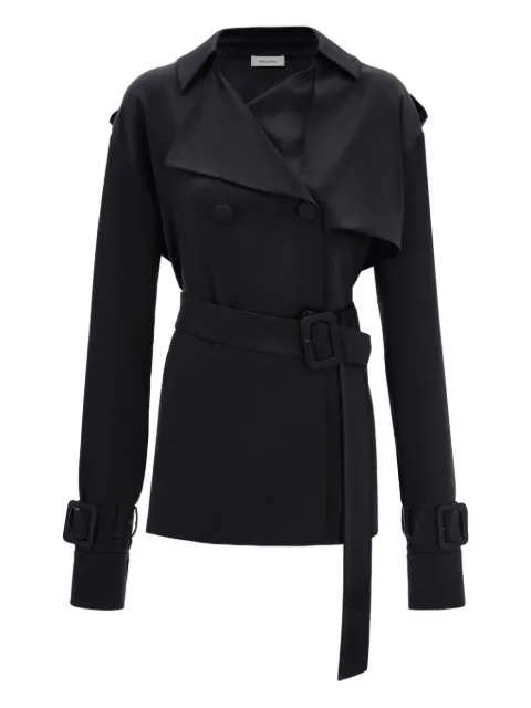 Ferragamo satin double-breasted trench coat