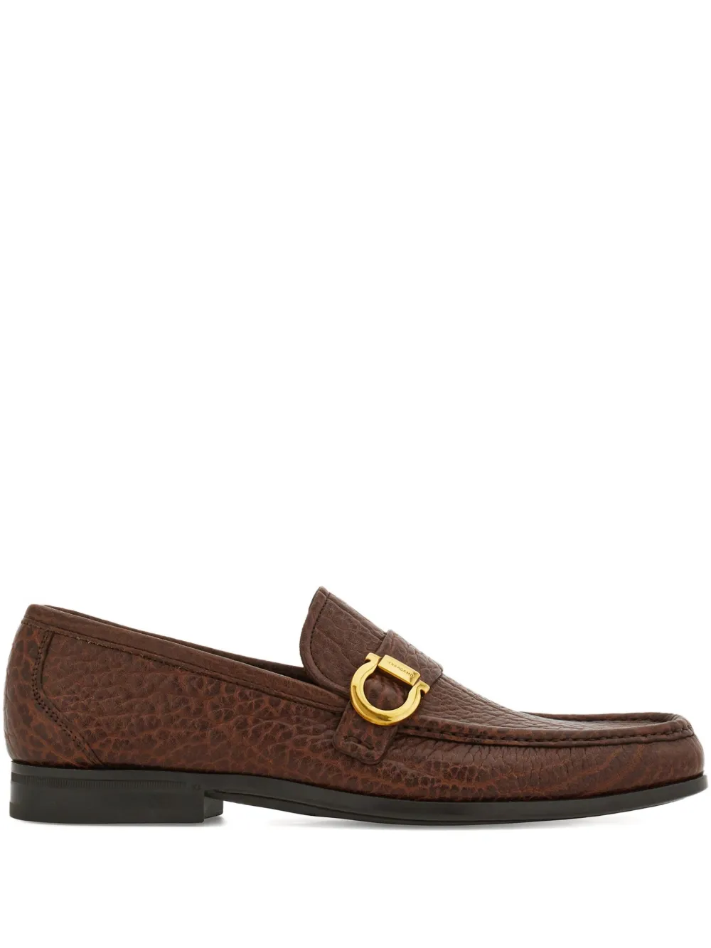 Ferragamo Gancini buckle loafers Brown