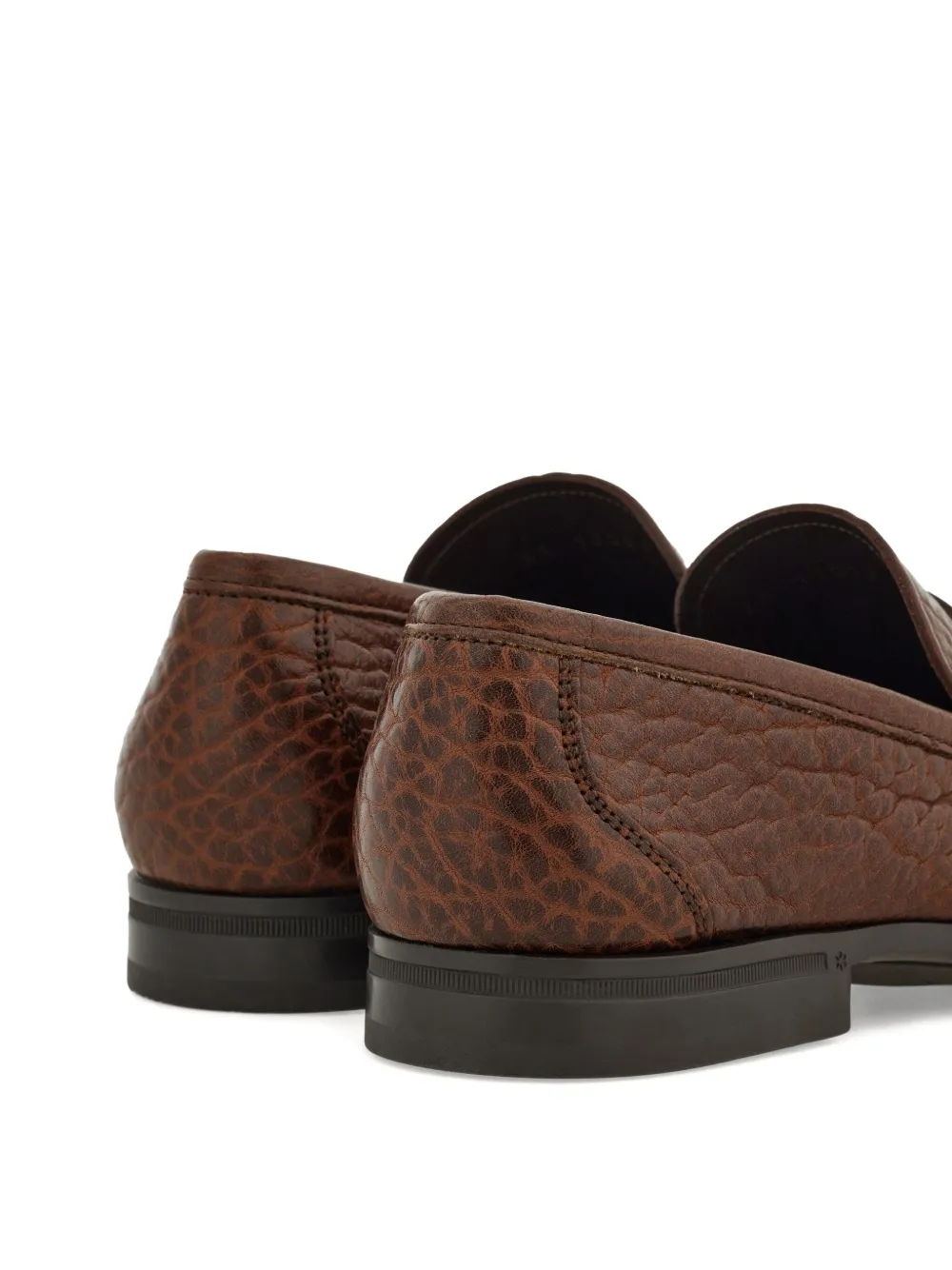 Ferragamo Gancini buckle loafers Brown