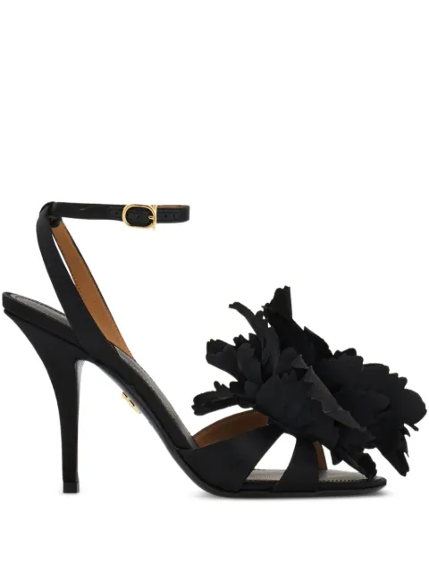 Ferragamo flower-embellished heeled sandals
