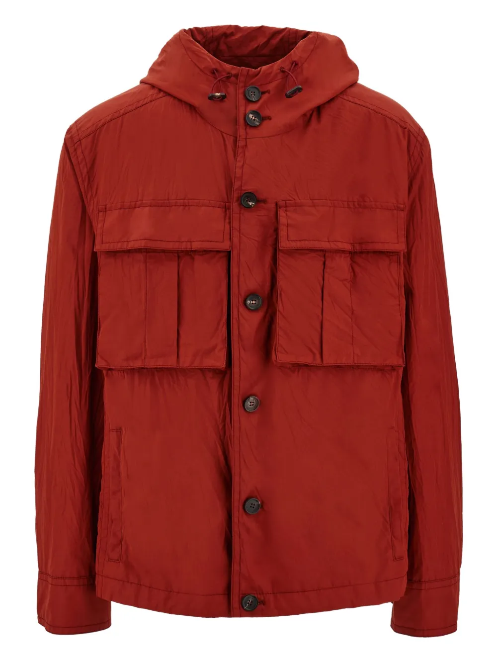 Ferragamo drawstring hooded jacket Rood