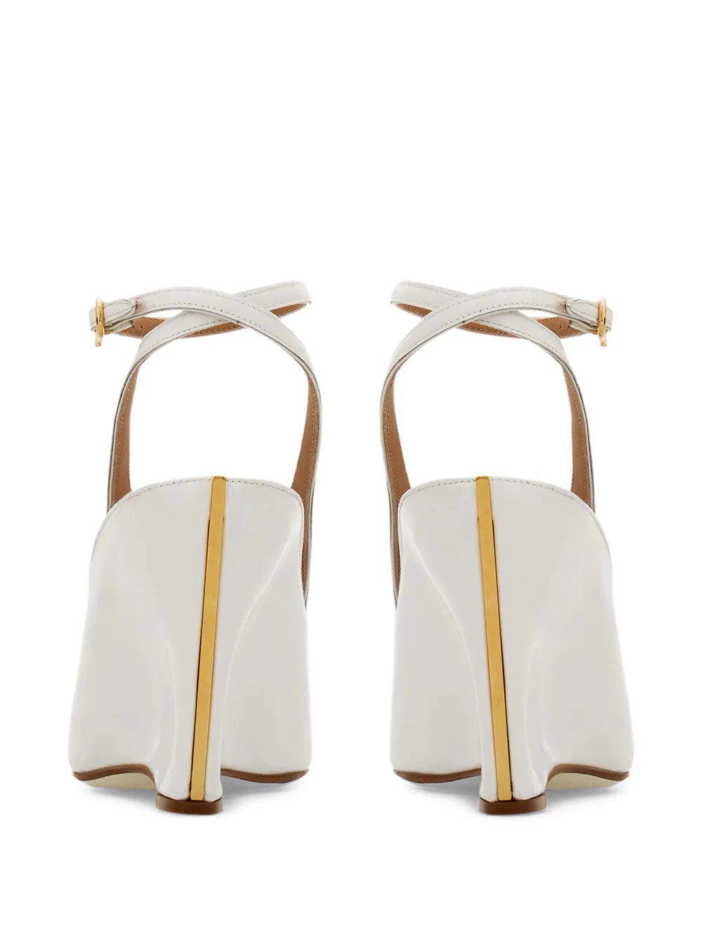 Ferragamo 90mm peep-toe wedge pumps White