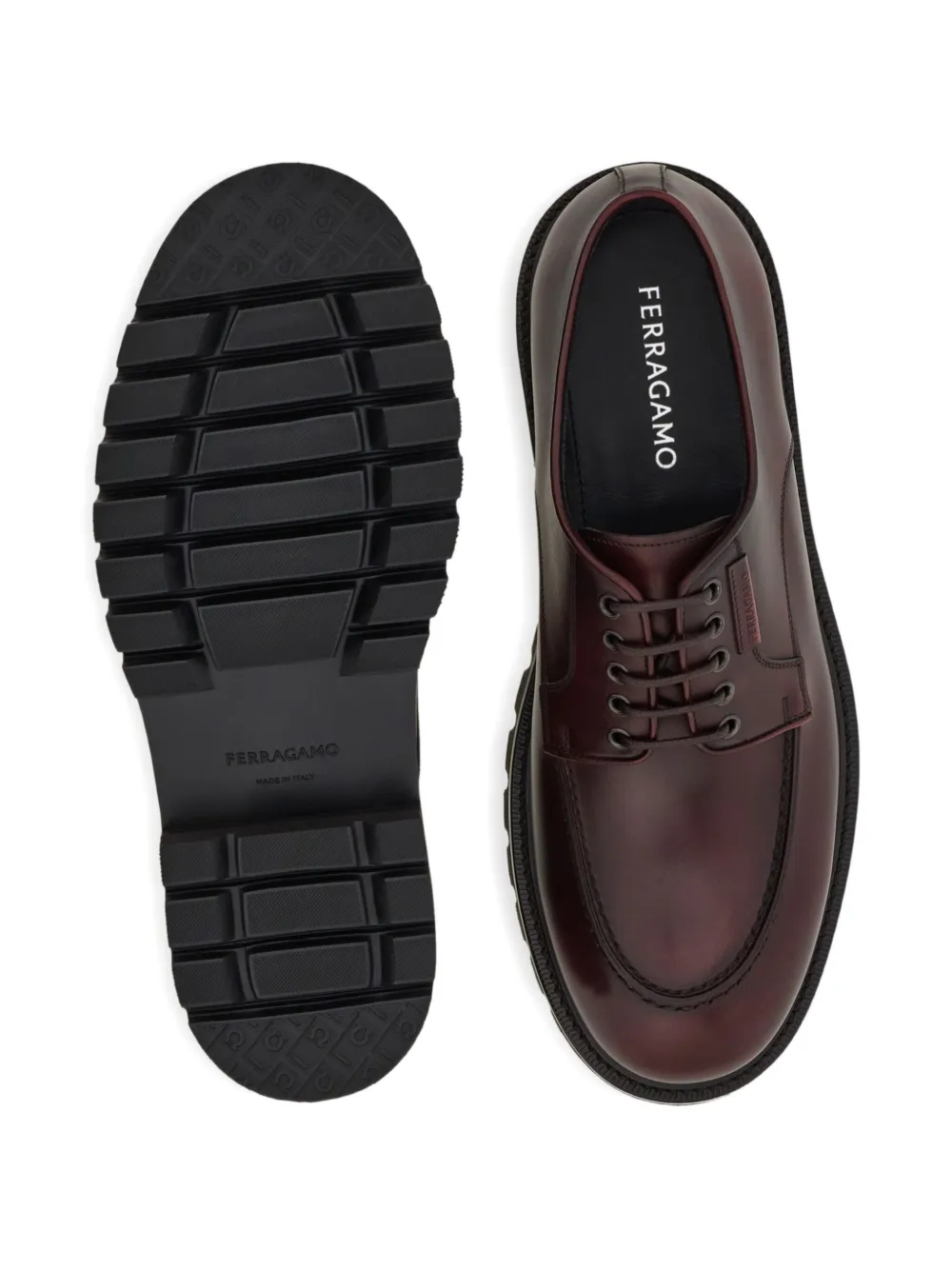Ferragamo Derby veterschoenen Bruin