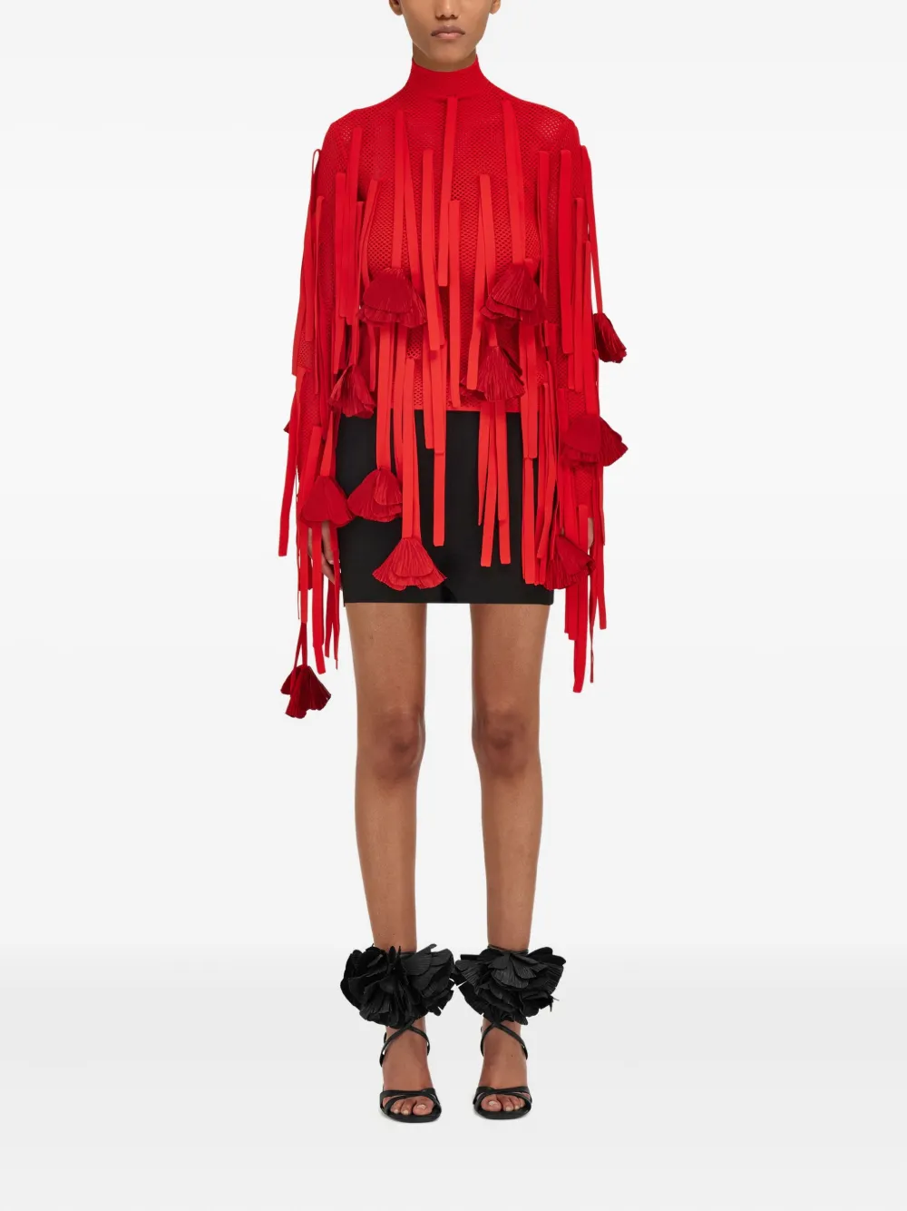 Ferragamo flower-detailed mesh sweatshirt | Sweaters | Image 2