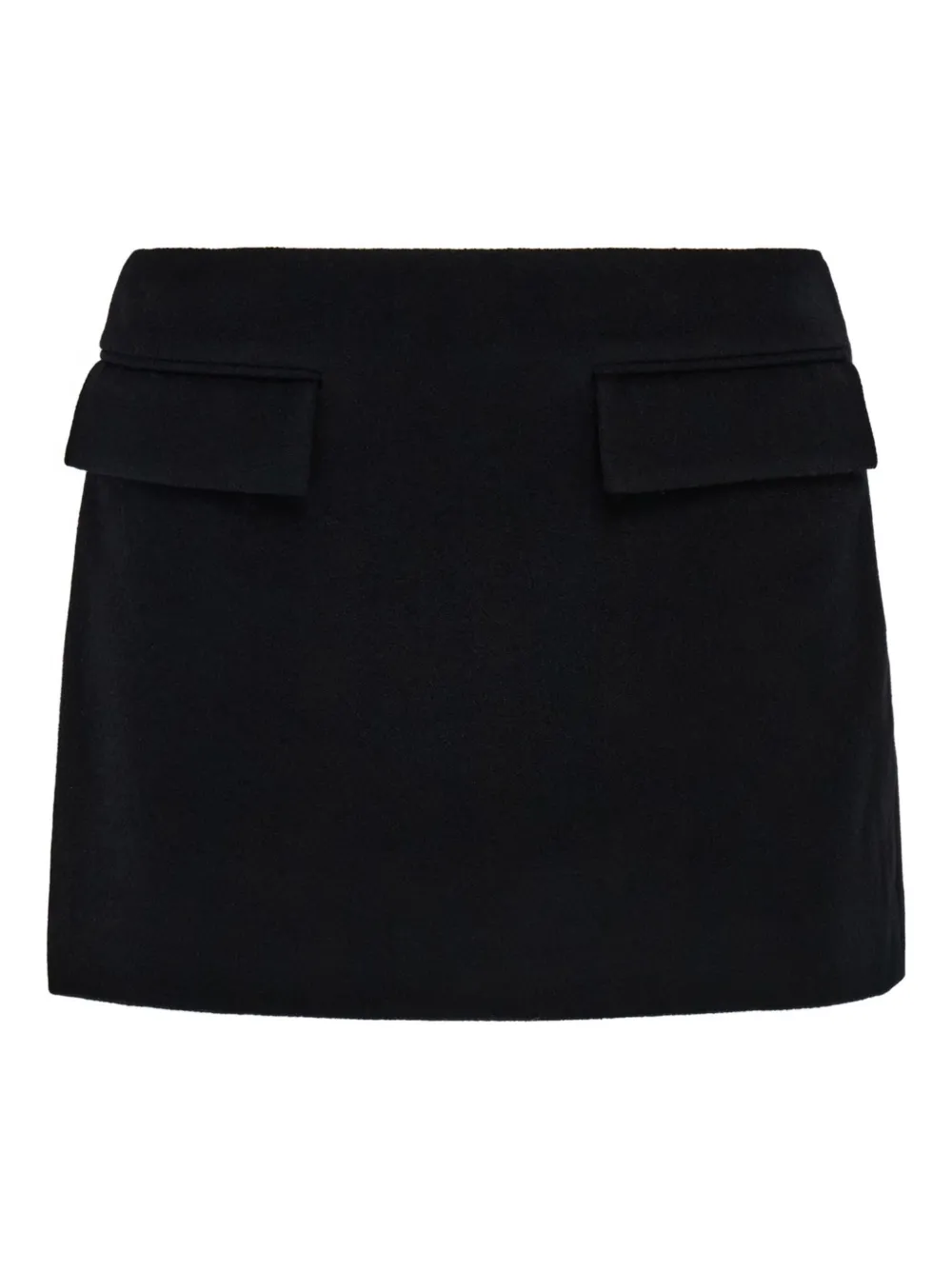 Ferragamo Flap-pocket Mini Skirt In Black