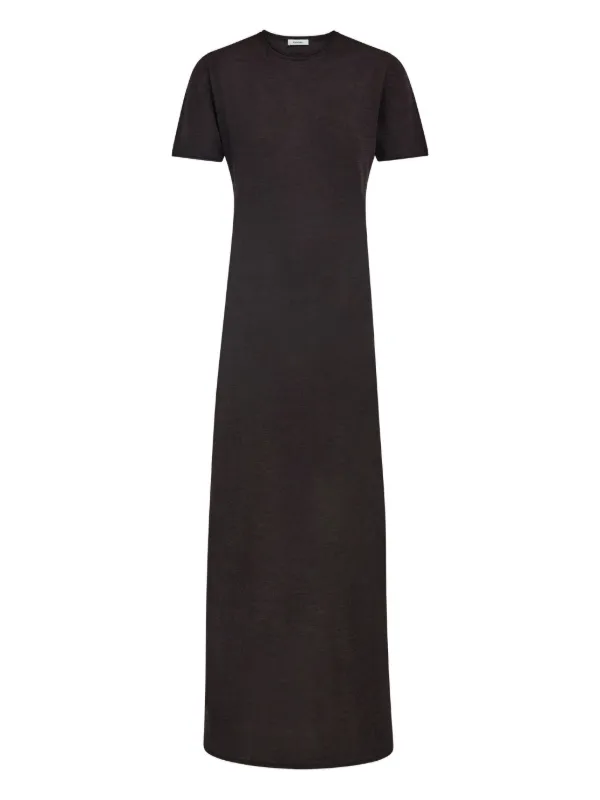 Ferragamo rolled-neckline Maxi Dress | Brown | FARFETCH