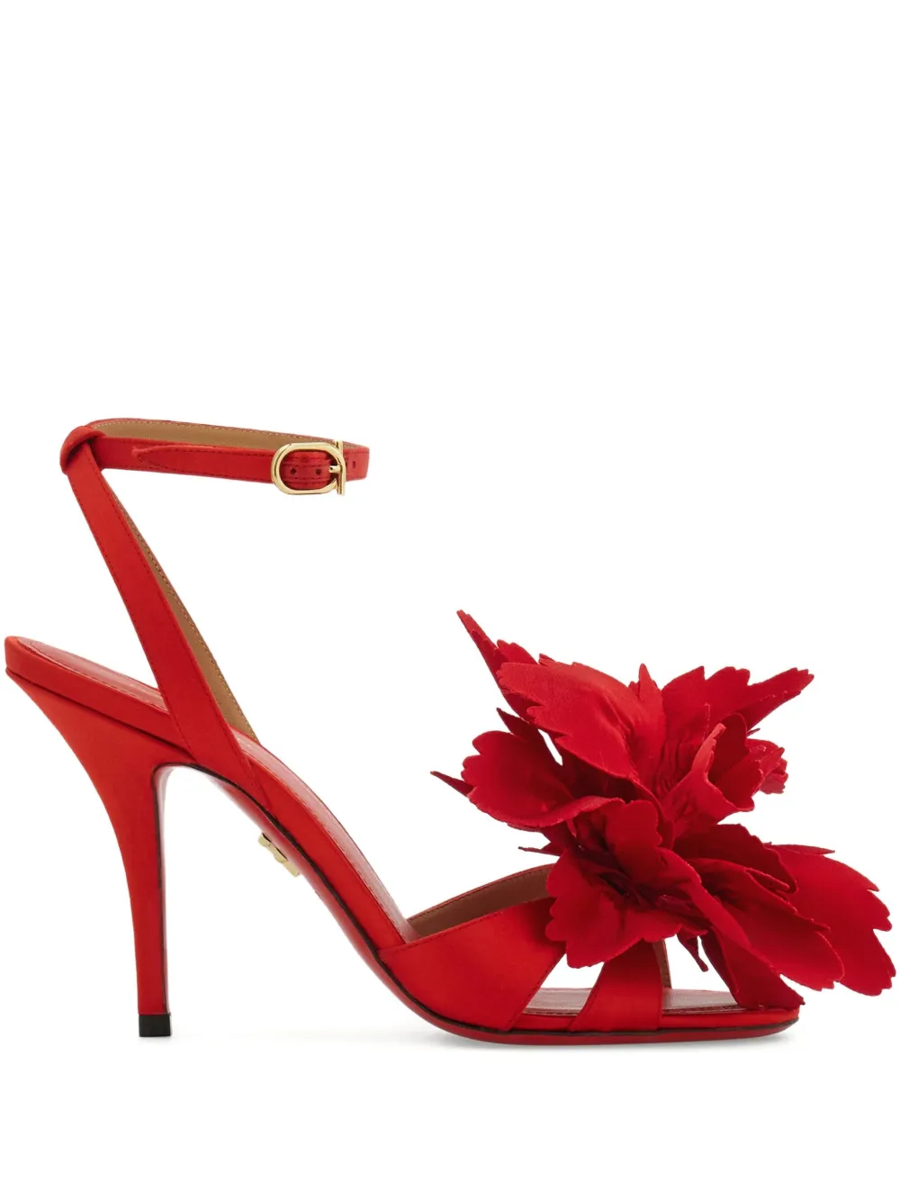 Ferragamo 90mm flower-embellished high-heel sandals Red