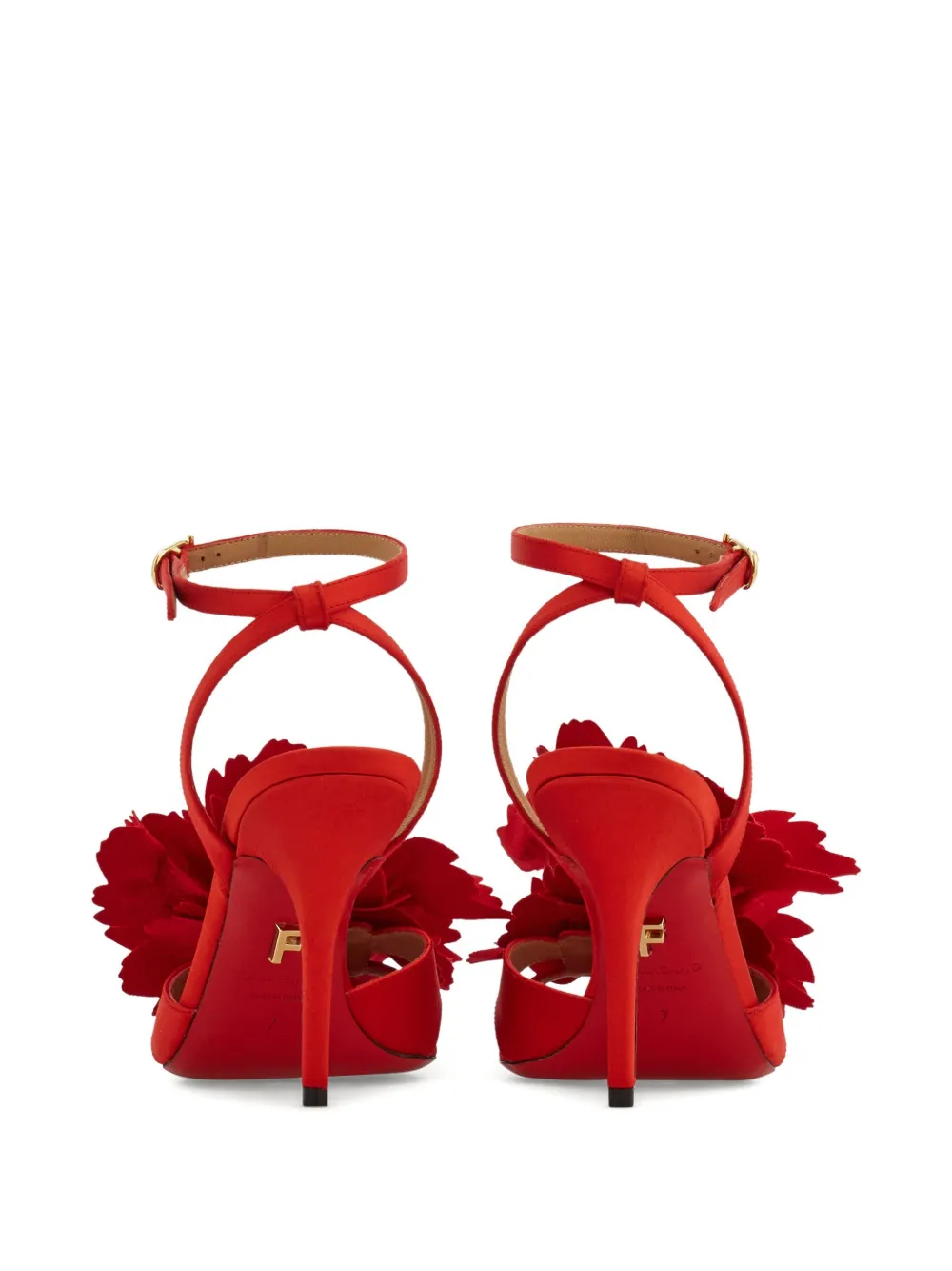 Ferragamo 90mm flower-embellished high-heel sandals Red
