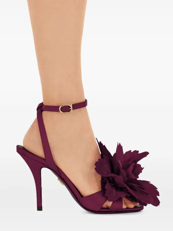 Ferragamo flower-embellished Heeled Sandals | Purple | FARFETCH