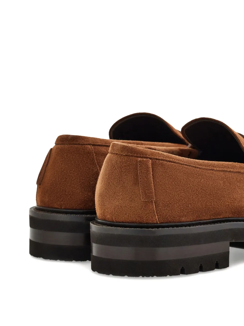 Ferragamo saddle-strap penny loafers Brown