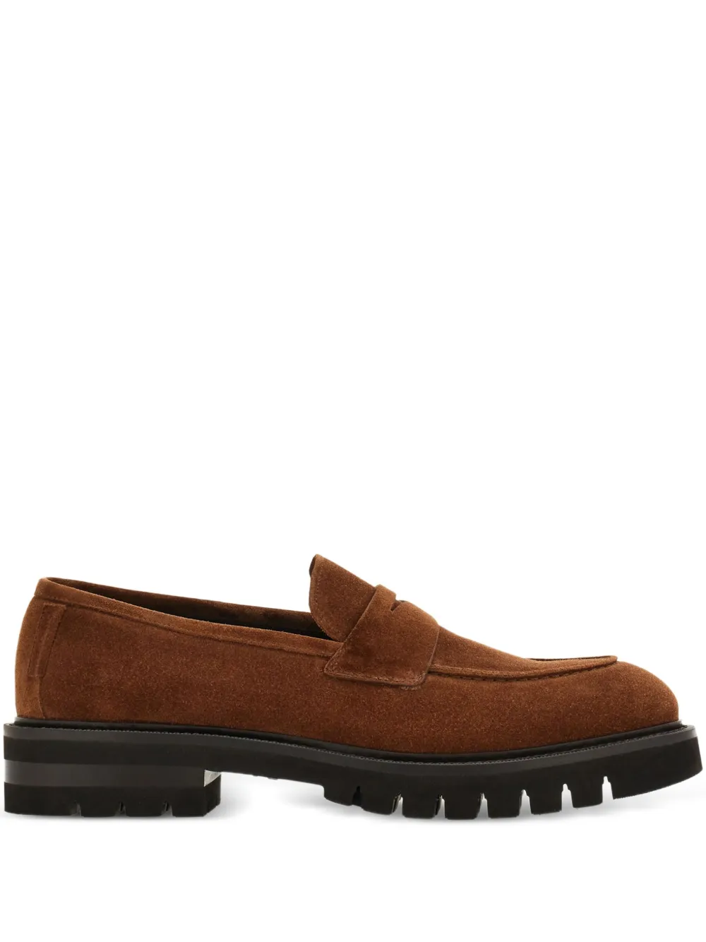 Ferragamo saddle-strap penny loafers Brown
