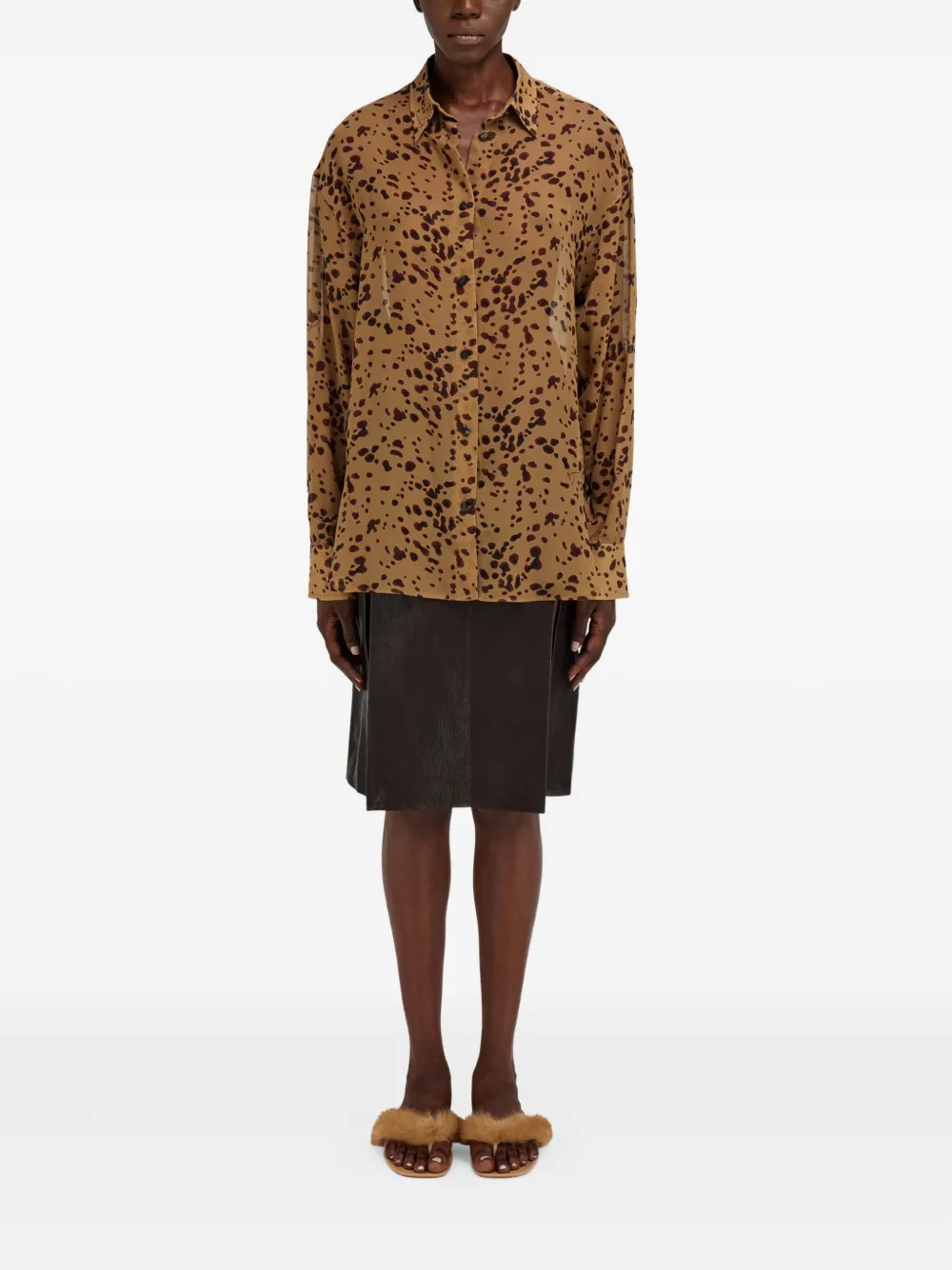Ferragamo Georgette blouse - Bruin
