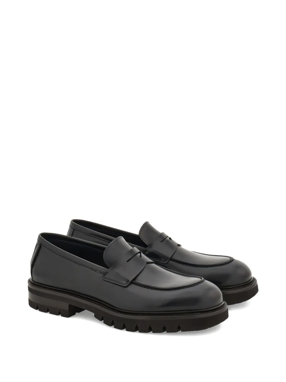 Ferragamo Penny loafers met bandje - Zwart