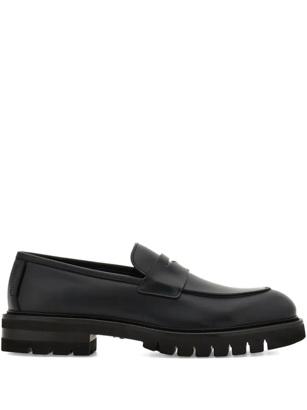 Ferragamo saddle-strap penny loafers Black