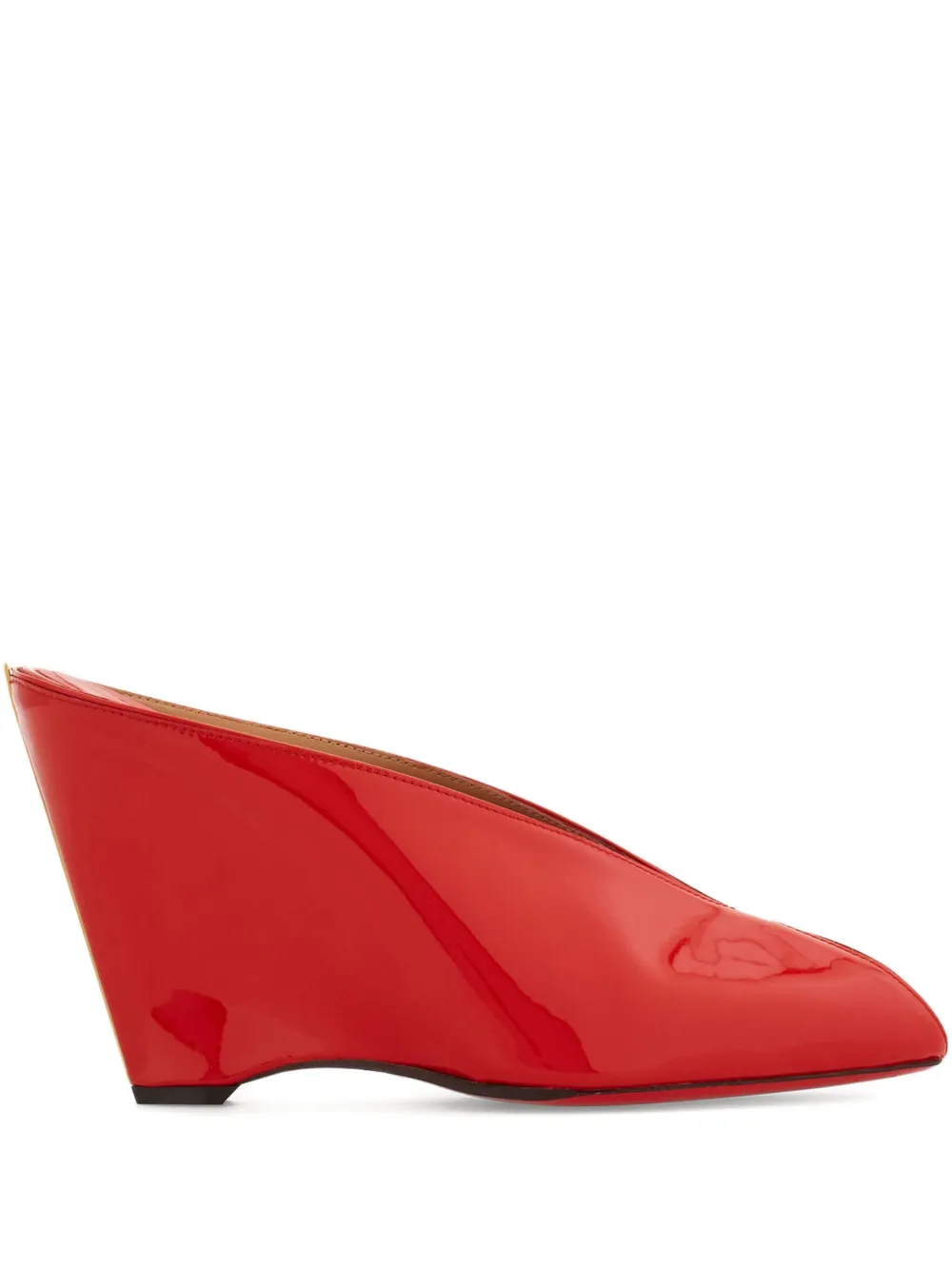 Ferragamo 90mm peep-toe mules Red