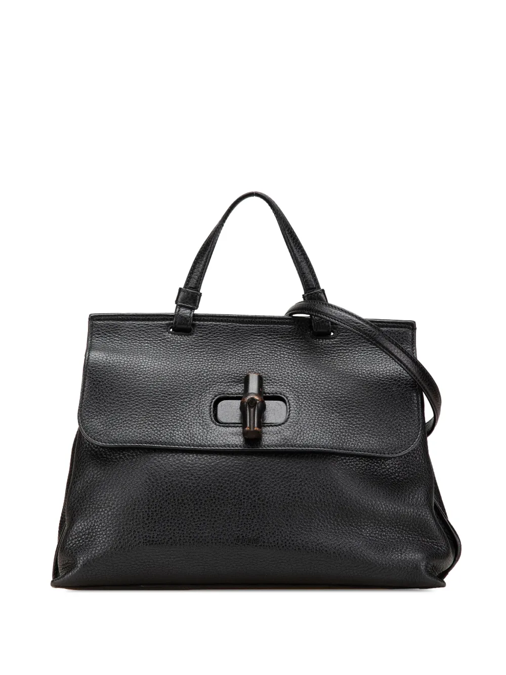 Gucci Pre-Owned 2000-2015 ミディアム レザー バンブー デイリー サッチェルバッグ - ブラック Gucci Pre-Owned 2000-2015 ミディアム レザー バンブー デイリー サッチェルバッグ - ブラック