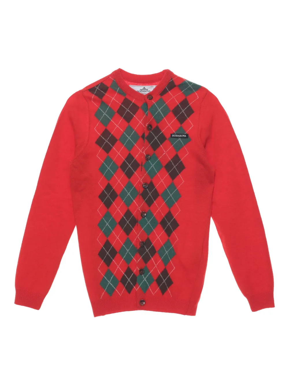 HODAKOVA Cardigan mit Argyle-Muster - Rot