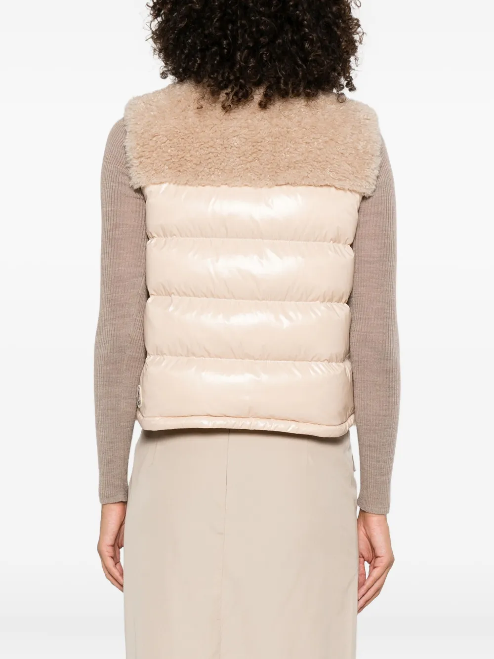 Moncler Gewatteerde lammy top Beige