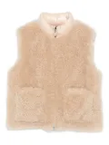 Moncler quilted shearling vest - Neutrals