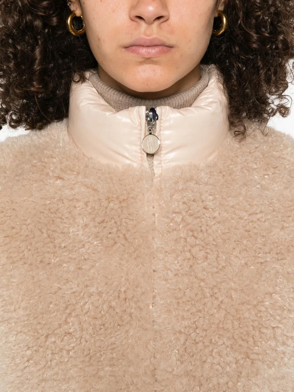 Moncler Gewatteerde lammy top Beige