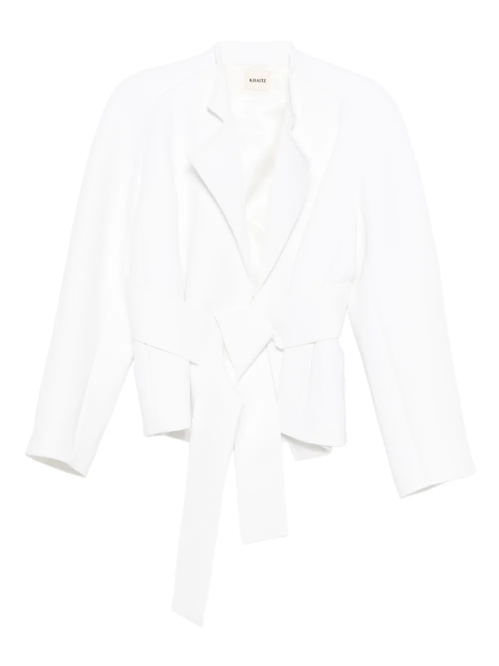 KHAITE Edith blazer met ceintuur Beige