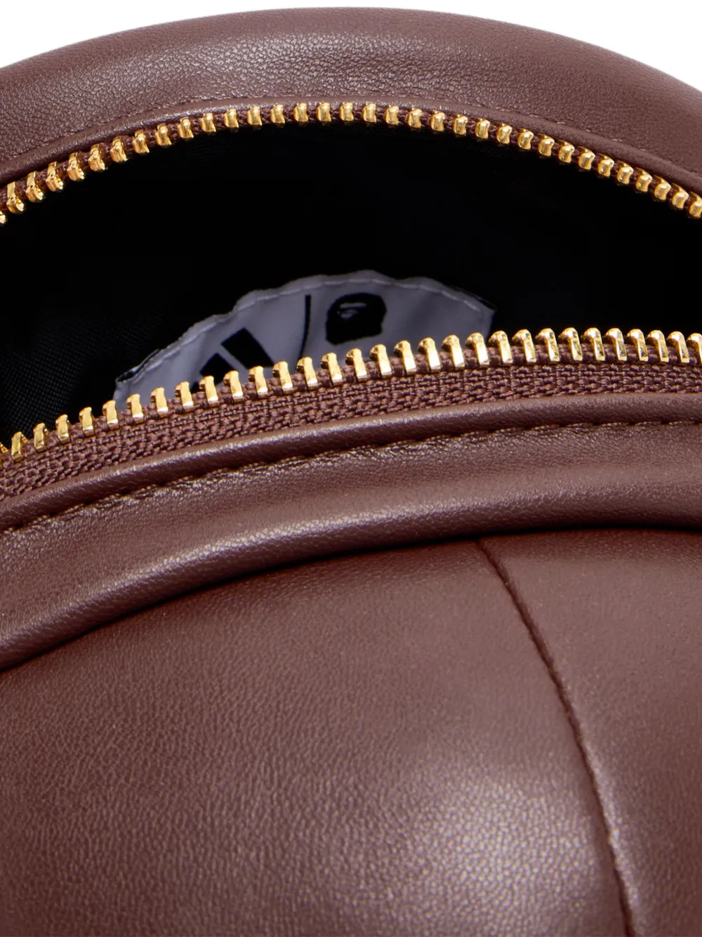 Adidas Originals Bape Milo Leather Shoulder Bag In Brown