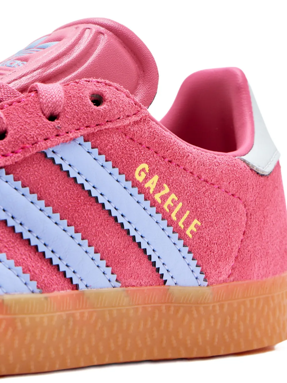 adidas Kids Gazelle suede three-stripe sneakers Pink