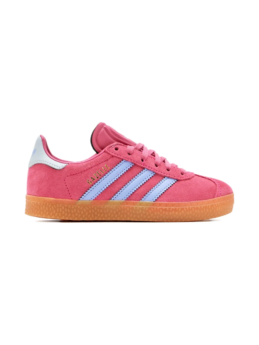 adidas Kids Gazelle suede three-stripe sneakers Pink