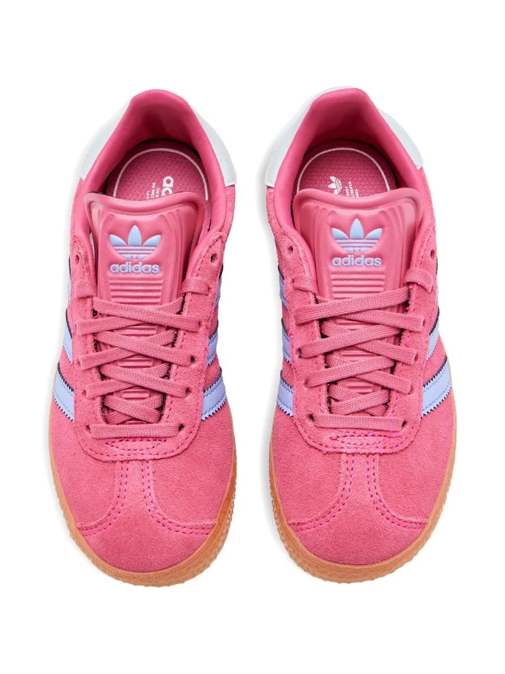 adidas Kids Gazelle suede three-stripe sneakers Pink