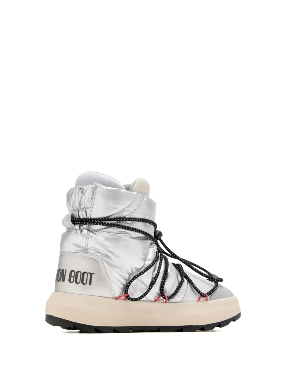 Adidas Originals Quilted Lace-up Boots In Silver