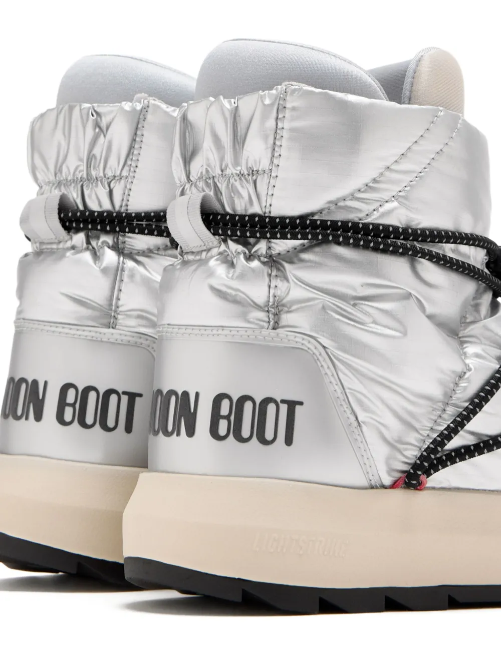 Adidas Originals Quilted Lace-up Boots In Silver