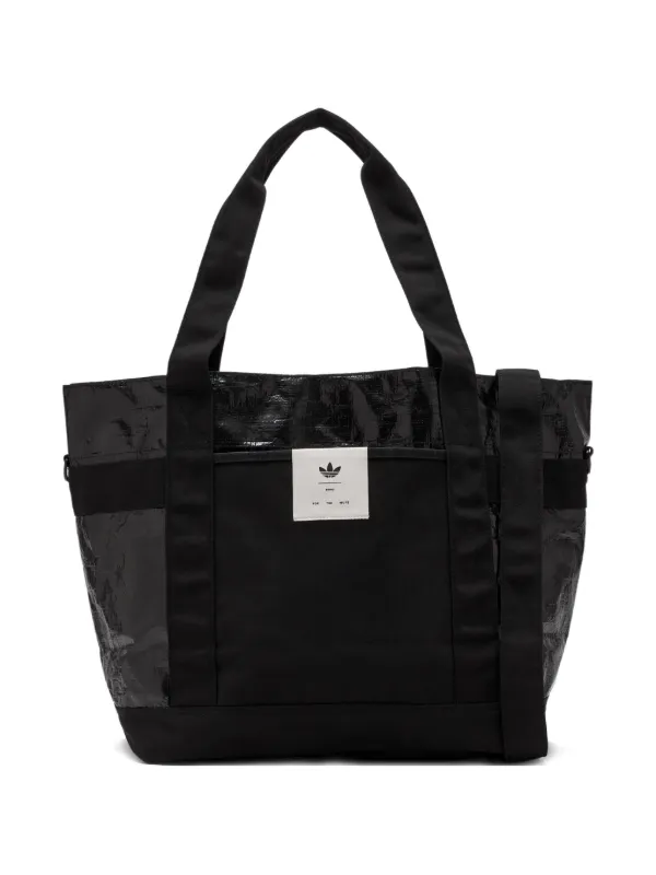 Adidas Bolsa Tote Com Logo Preto | Preto | FARFETCH BR