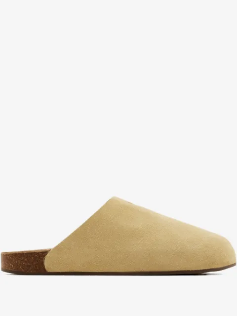 adidas embossed suede clogs