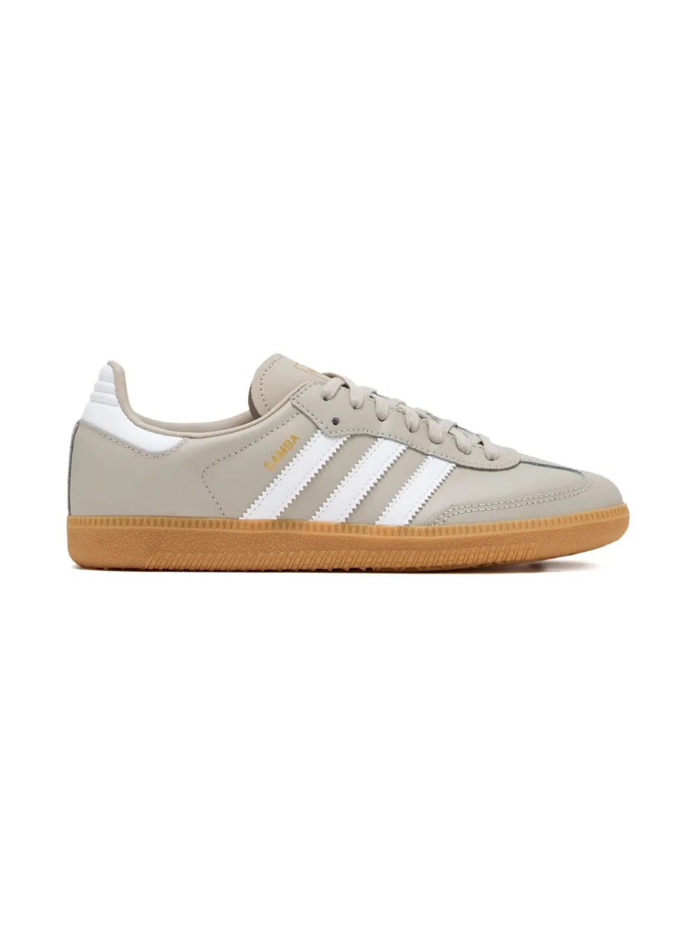 Adidas Kids Samba lace-up leather sneakers - Beige