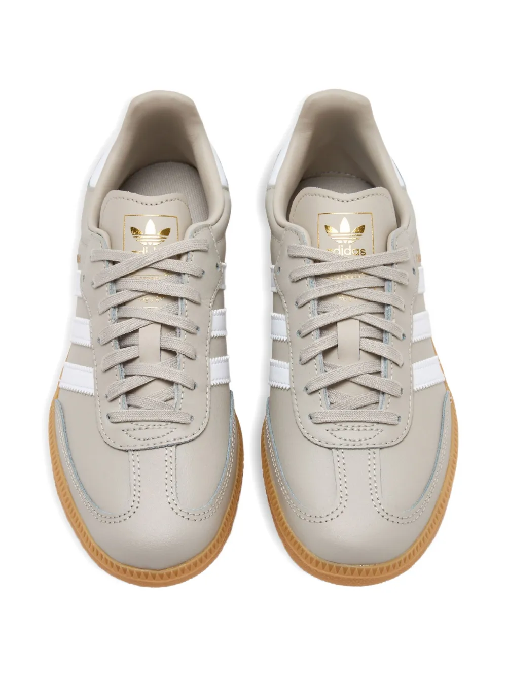 adidas Kids Samba lace-up leather sneakers Neutrals