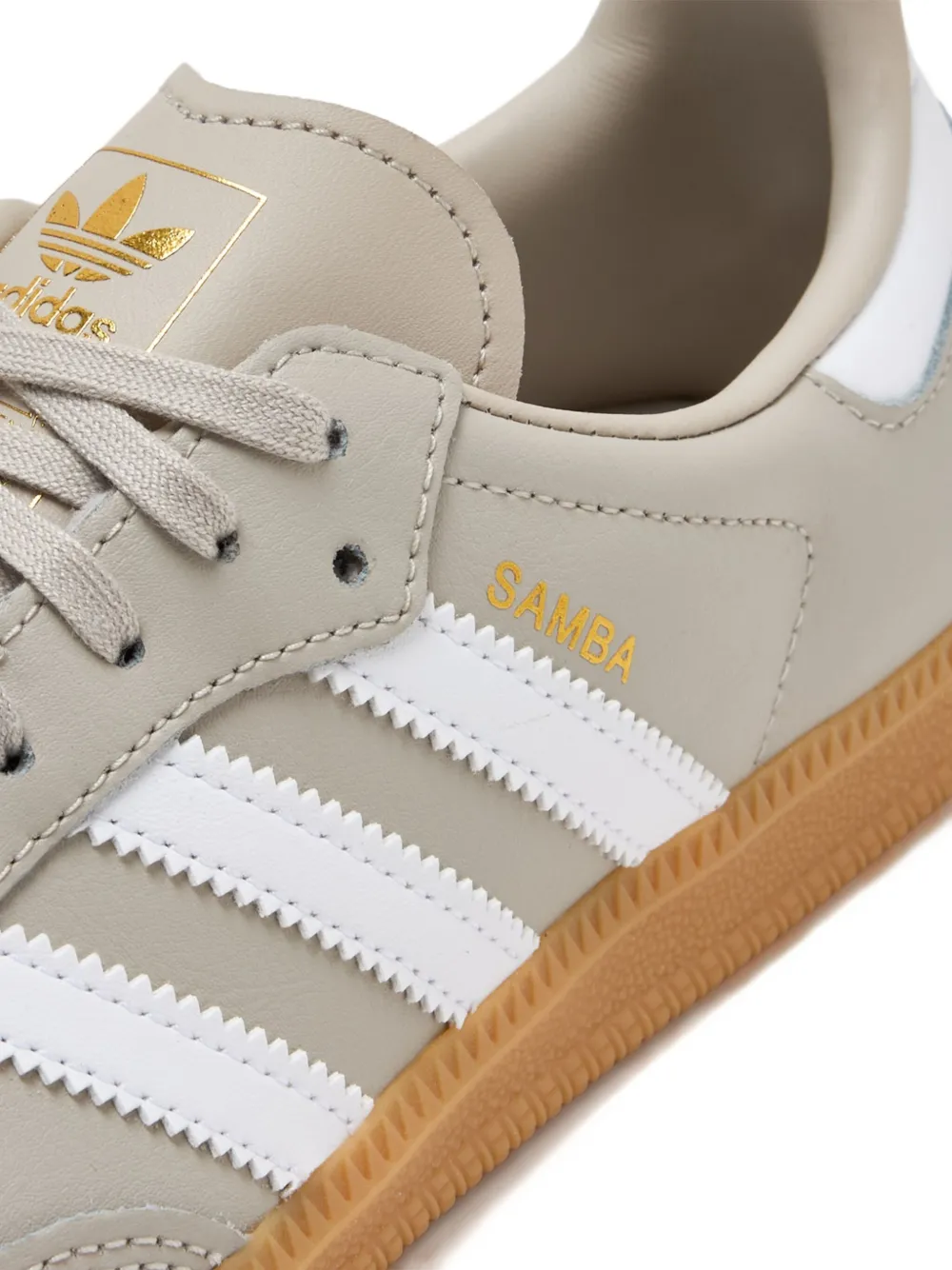 adidas Kids Samba lace-up leather sneakers Neutrals