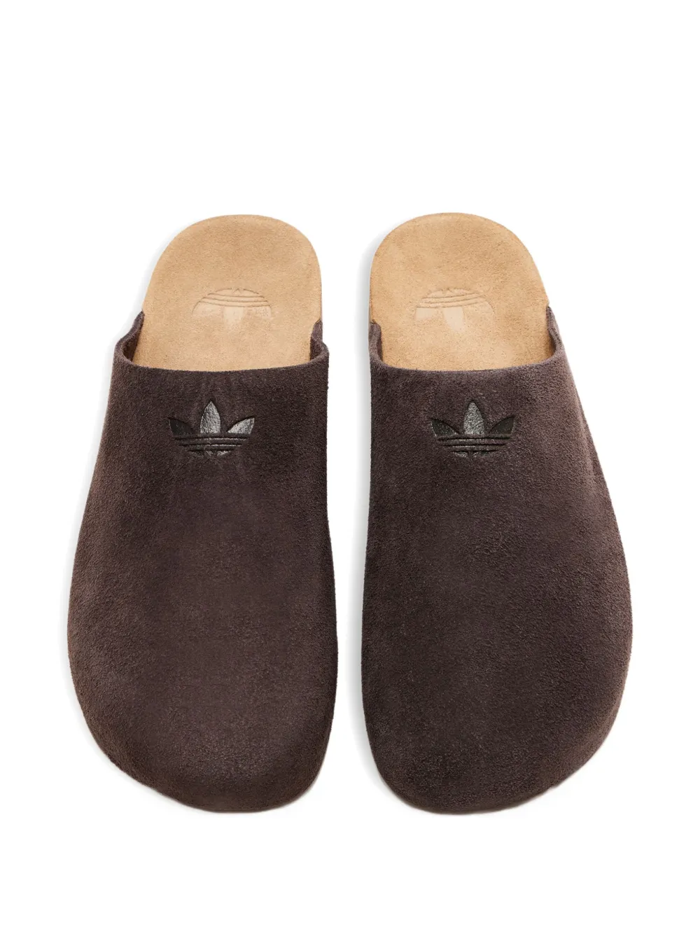 adidas Adimule suede logo mules Brown