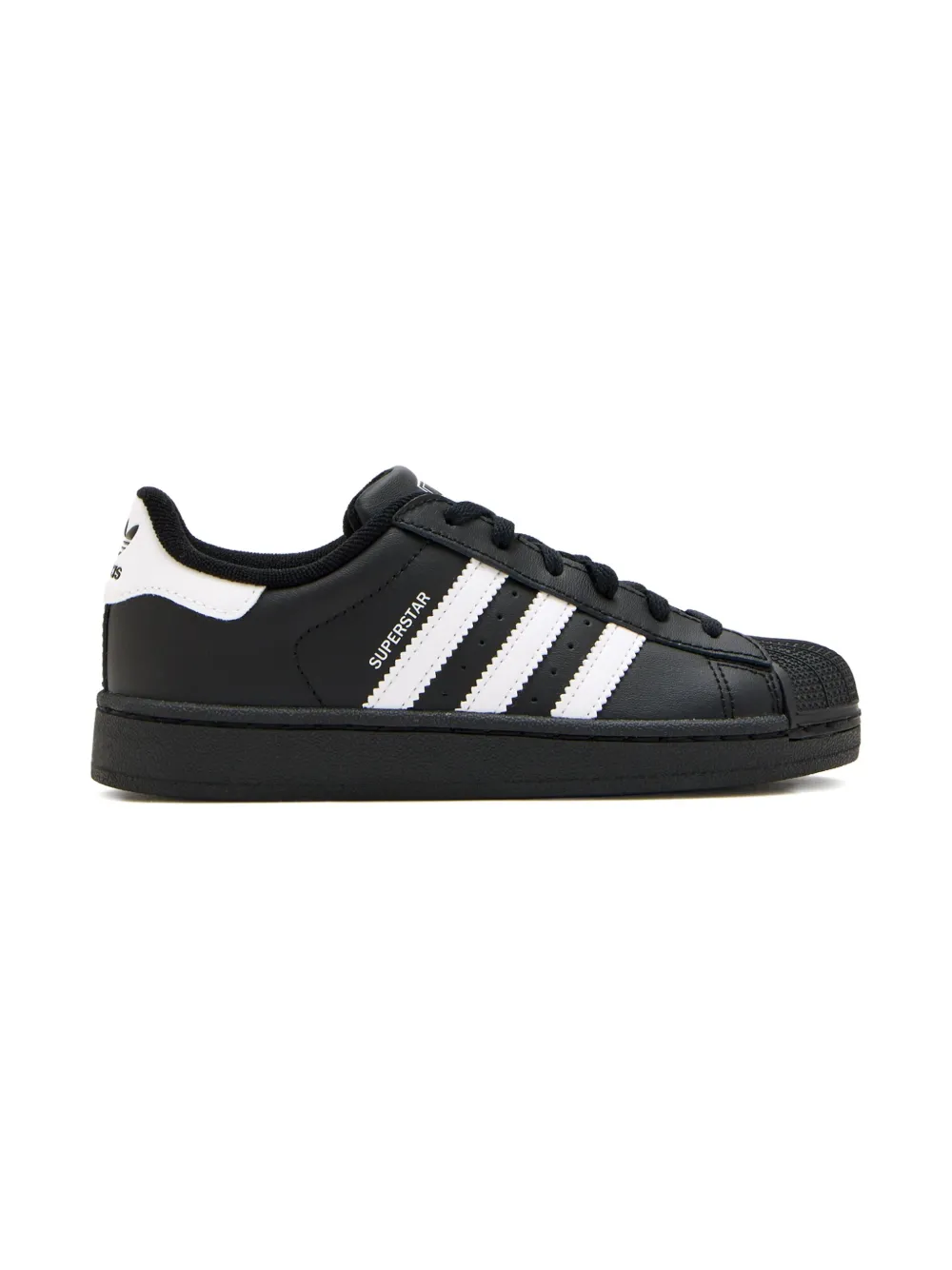 Adidas Kids Superstar three-stripe sneakers - Zwart