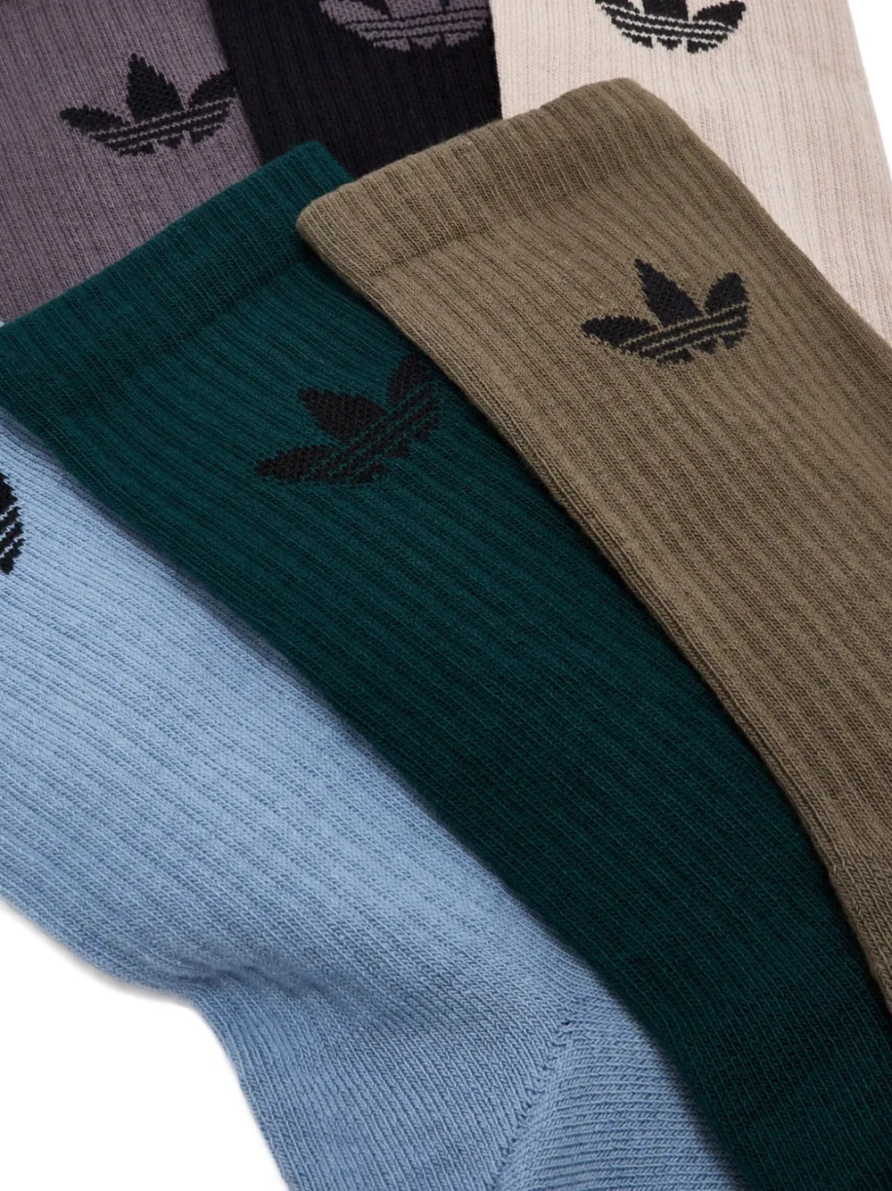 adidas trefoil-logo ribbed socks (pack of six) | Women | Image 2