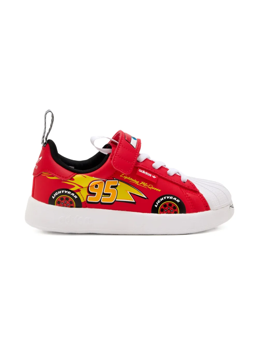 Adidas Kids x Pixar Cars Lightning Mcqueen Superstar sneakers Red