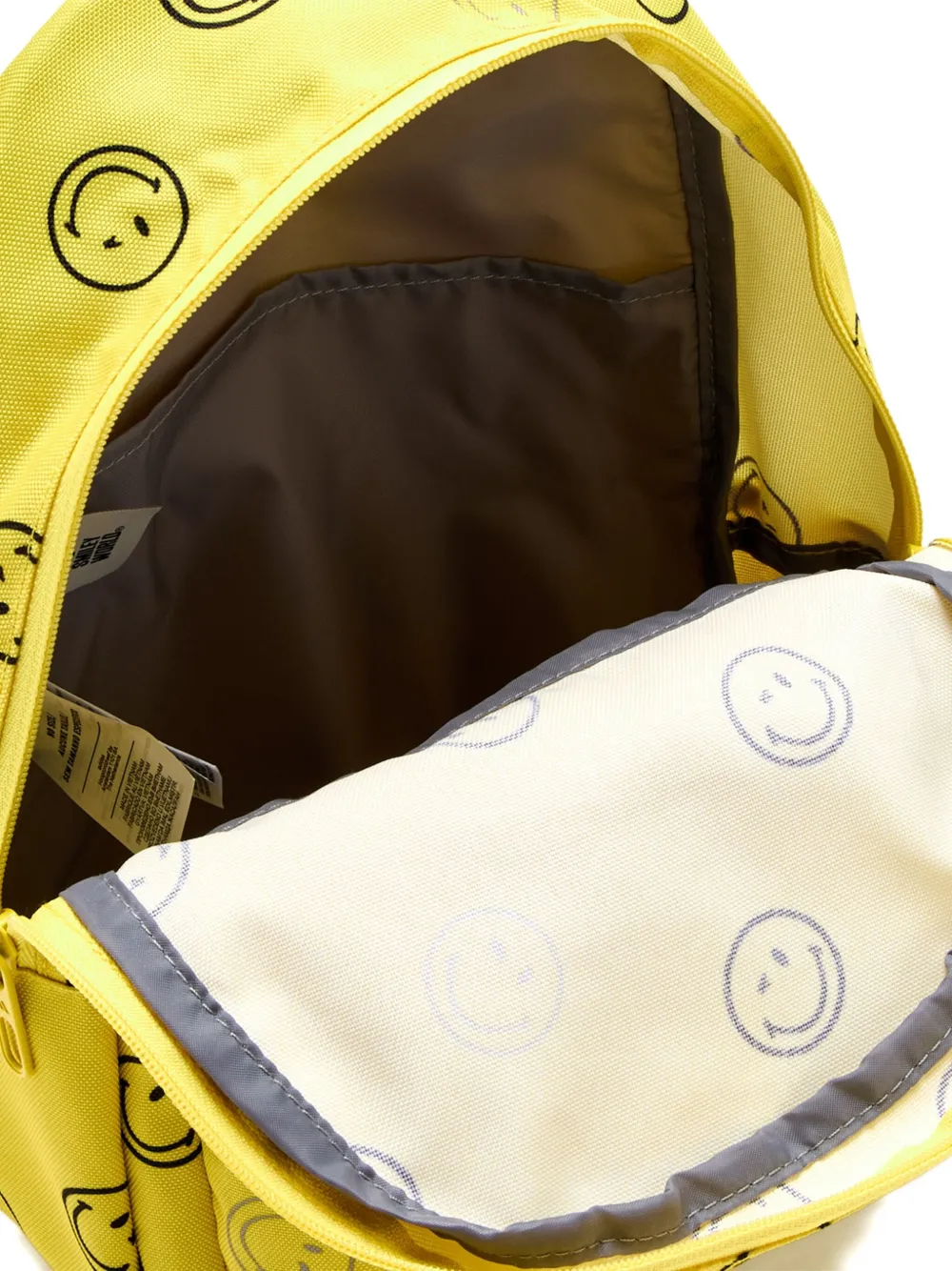 Adidas Originals Smiley-face Print Backpack In Yellow