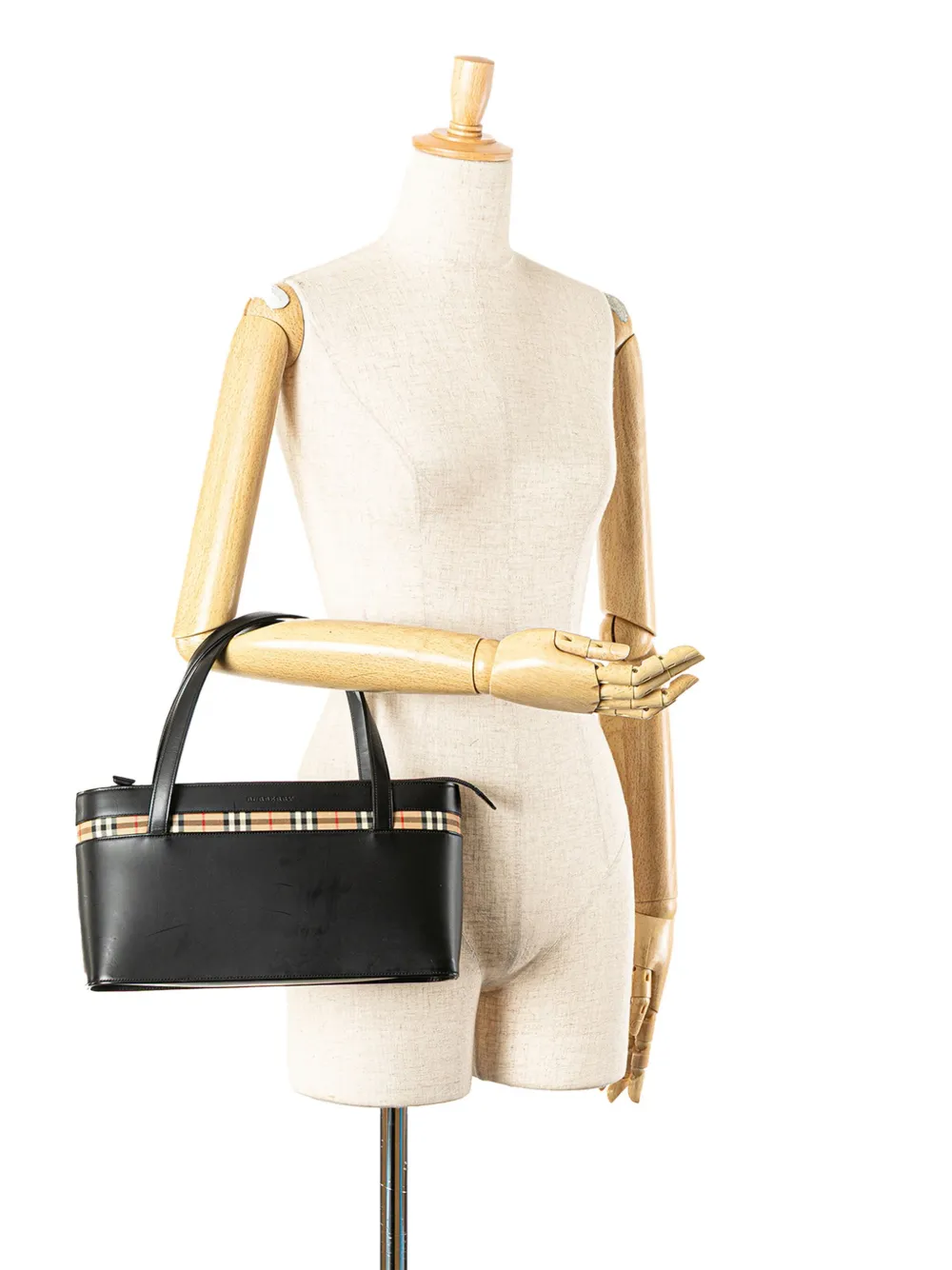Burberry Pre-Owned 2000-2017 House Check Trimmed Leather handbag | Pre-Owned | Image 2