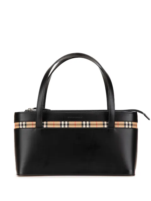 Burberry Pre-Owned 2000-2017 House Check Trimmed Leather handbag